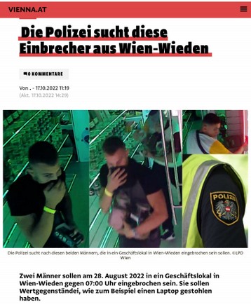 2ß221ß17 Wien Einbrecher in Geschäftslokal - mit Fotos gesucht.jpg
