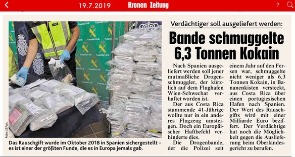 20190719 Wien-Schwechat Bande schmuggelte 6 Tonnen Kokain.jpg