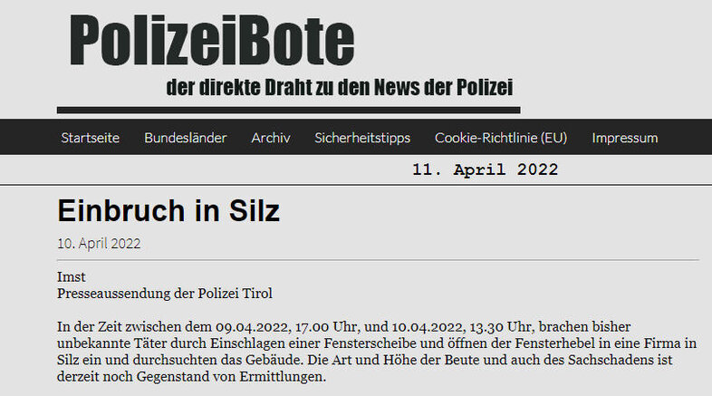 20220411 Silz-Tirol Firmeneinbruch in ungesicherte Firma.jpg